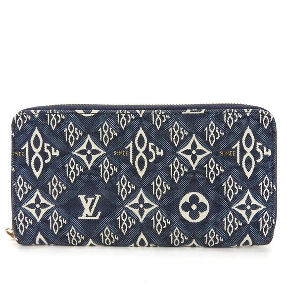 LOUIS VUITTON Blue Monogram Leather Wallet - Picture 9 of 9